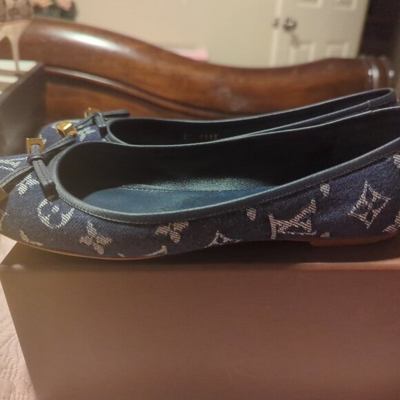 Louis Vuitton Denim LV Monogram Ballet Flats - Picture 5 of 8